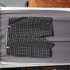 Adidas Mens Black/White Shorts Flat Front Golf Size 38 EUC